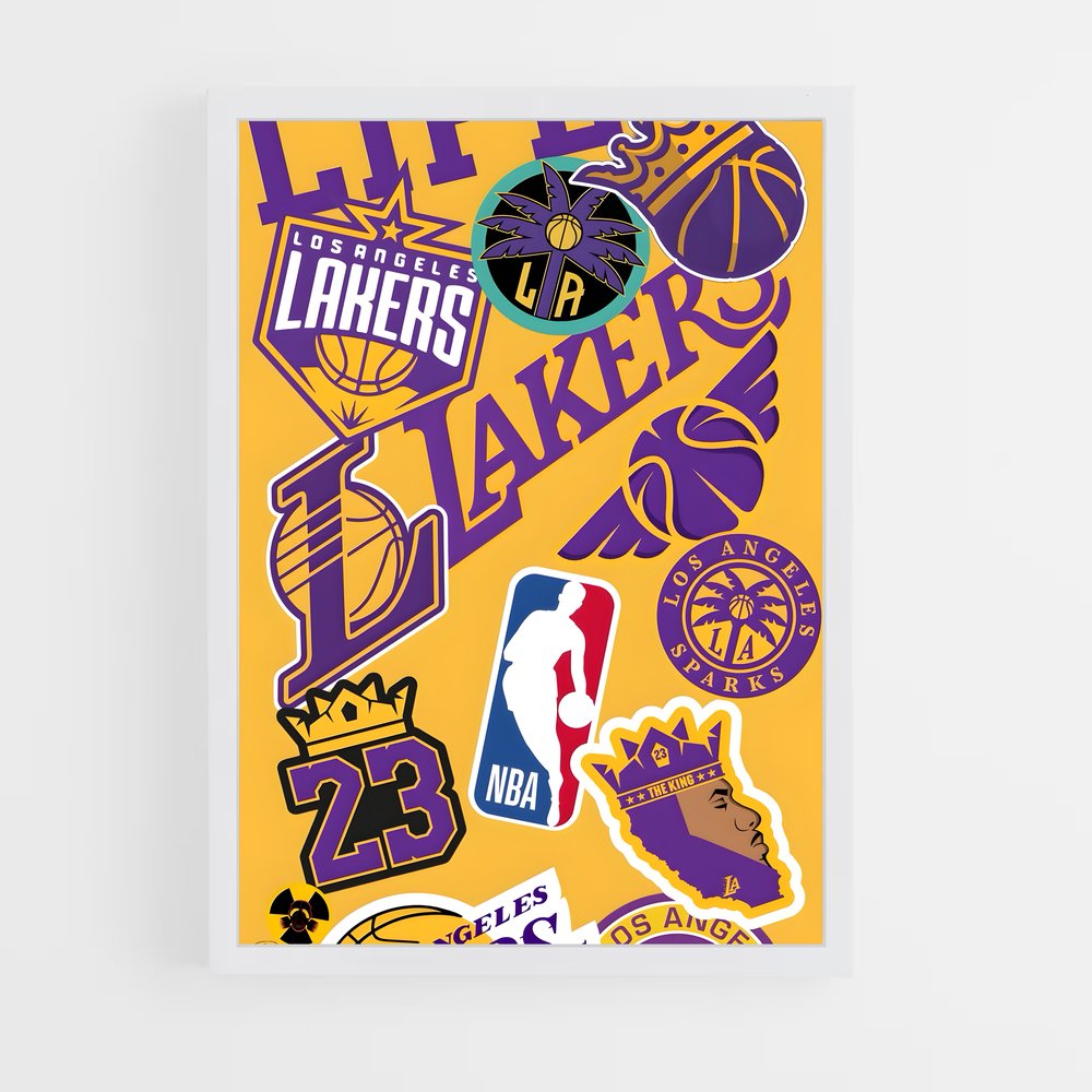 Poster Los angeles lakers – affiche Basketball (vue 3)